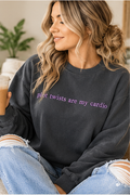 Plot Twists Are My Cardio Comfort Colors Book Lover T-Shirt & Crewneck Sweatshirt