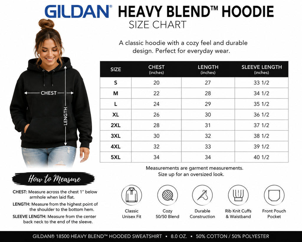 Boot Scootin' Spooky Embroidered Hoodie | Gildan Heavy Blend Hoodie