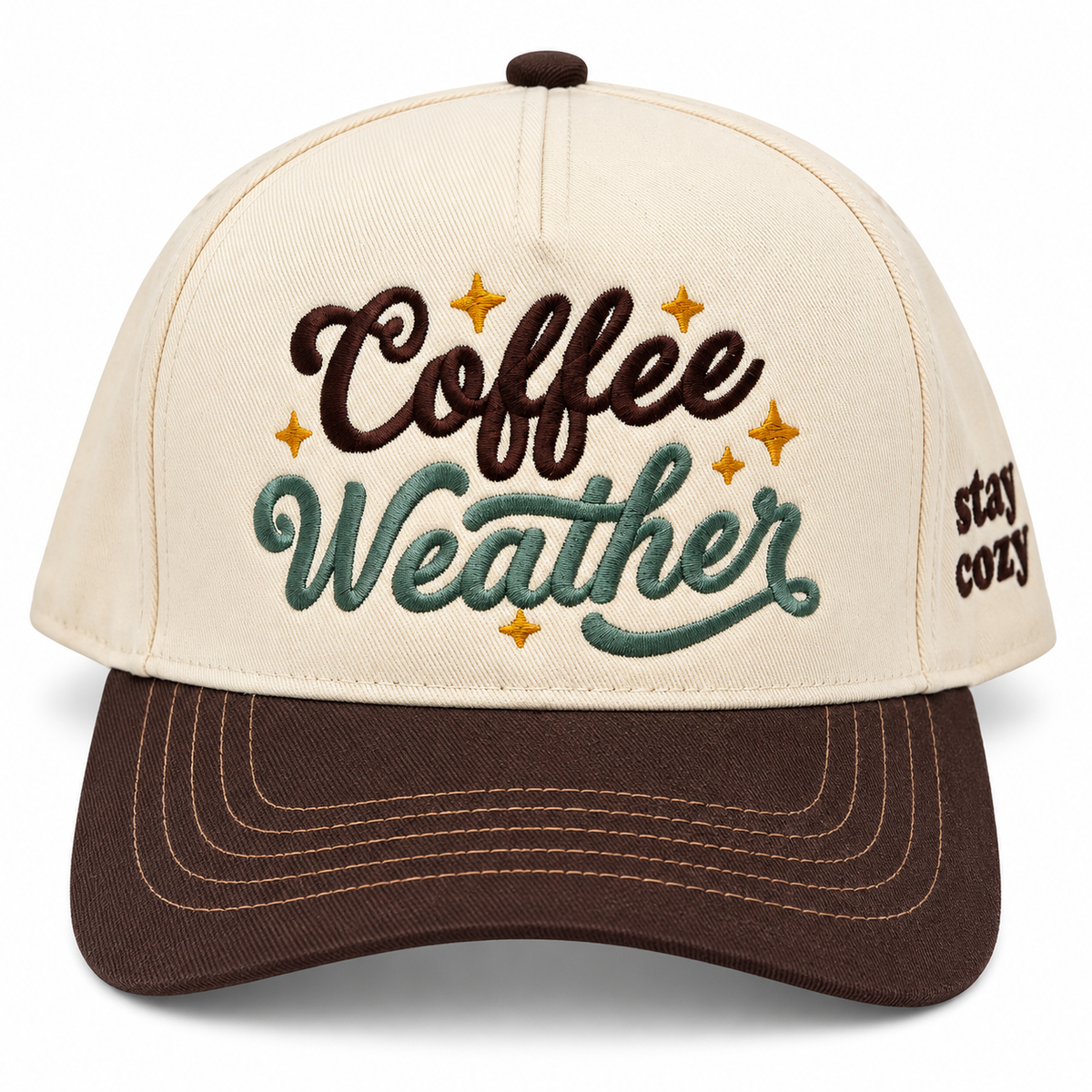 Coffee Weather Embroidered Cap