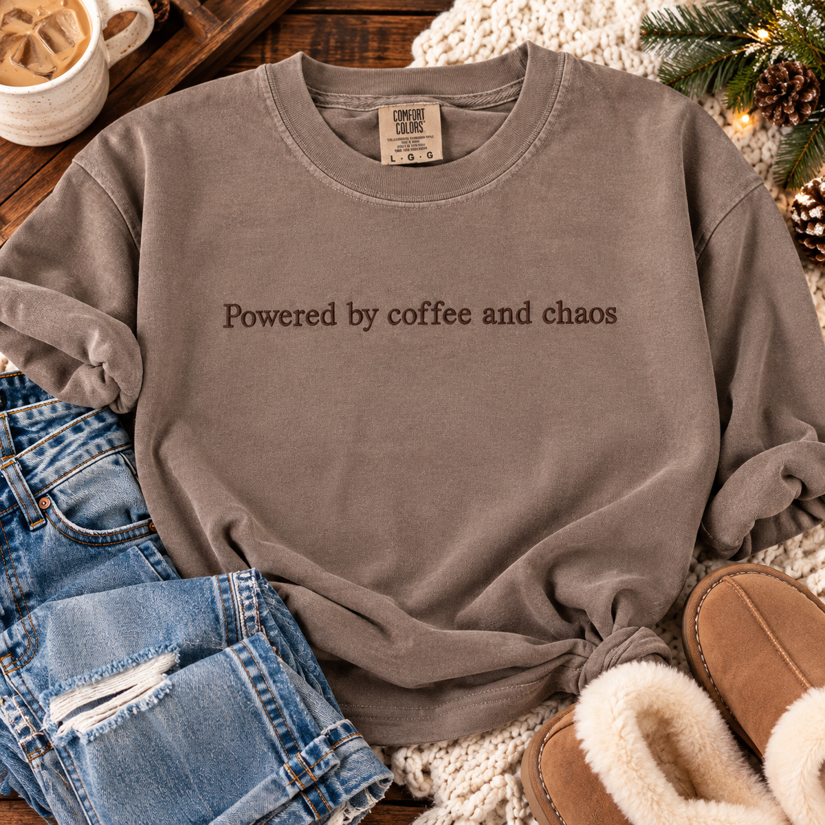 Funny Coffee Lover Embroidered Shirt | Comfort Colors Espresso Tee or Crewneck