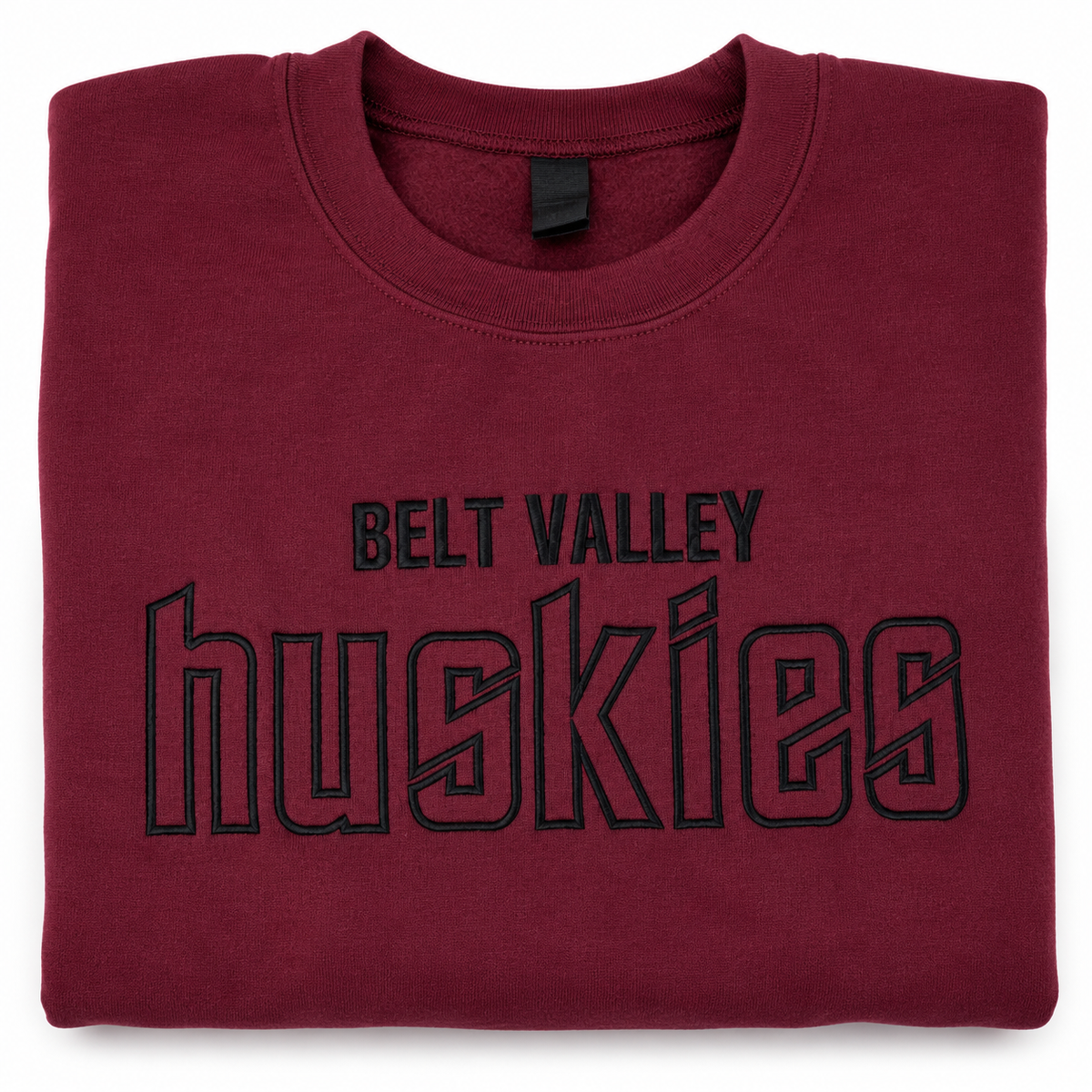 Belt Valley Huskies Crewneck Sweatshirt | Maroon