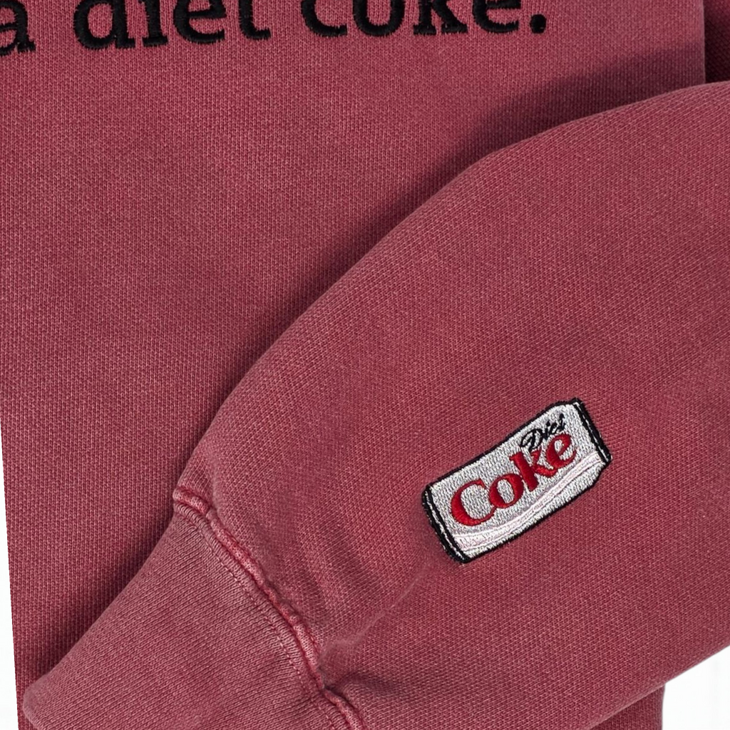 I Need a Diet Coke Embroidered Crewneck Sweatshirt | Crimson
