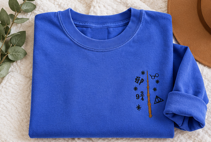 Wizard-Inspired Comfort Colors T-Shirt & Crewneck Sweatshirt