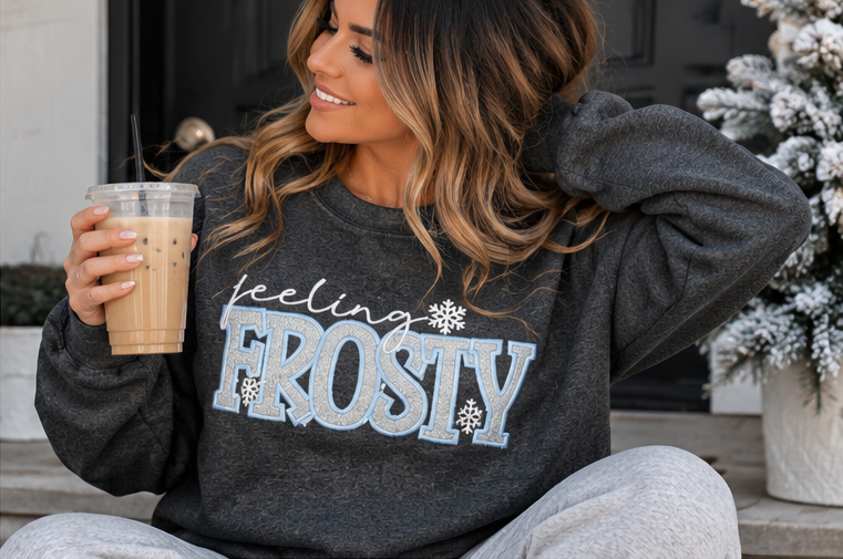 Feeling Frosty Winter Crewneck Sweatshirt