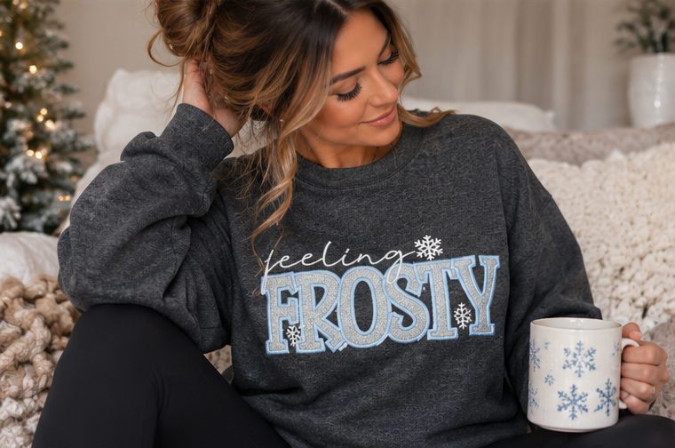 Feeling Frosty Winter Crewneck Sweatshirt