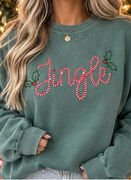Jingle Comfort Colors Crewneck Sweatshirt – Blue Spruce